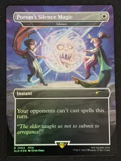 1x MTG Porom's Silence Magic - Silence (Rainbow Foil) - (SLD) #I 7003 - Magic - Image 1