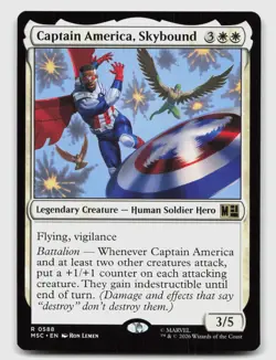 Captain America, Skybound 588 Commander: Marvel Super Heroes MTG NM - Image 1
