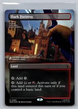 Dark Fortress (Borderless) Foil R Marvel Super Heroes 380 NM - Image 1