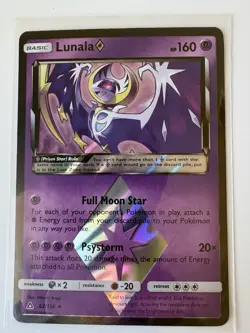 Pokemon TCG Lunala Prism Star Ultra Prism 62/156 Prism Rare Holo LP 2018 - Image 2
