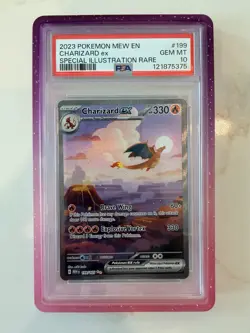 2023 POKEMON CHARIZARD ex SPEC ILLUS RARE MEW EN-151 #199 PSA 10 - Image 1