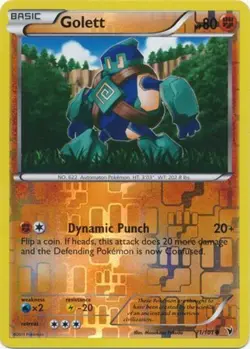 Pokemon - Golett - 71/101 - Common - Reverse Holo - BW - Noble Victories - NM - Image 1