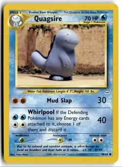 2001 Pokemon Neo Revelation Quagsire #48/64 - Image 1