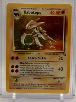 The Pokemon Company Pokemon TCG Kabutops 9/62 Fossil UNL Holo Rare 1999 EN 60HP - Image 1