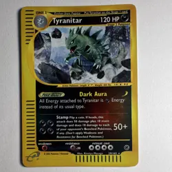 Pokemon TCG Tyranitar Expedition Base Set Reverse Holo Rare 120 HP Eng 29/165 - Image 2