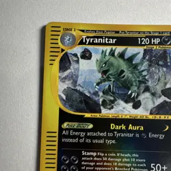 Pokemon TCG Tyranitar Expedition Base Set Reverse Holo Rare 120 HP Eng 29/165 - Image 3