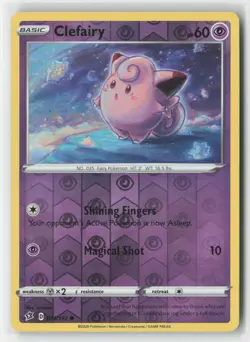 Clefairy 074/192 Common Rebel Clash Pokemon Reverse Holo Lightly Played - Image 1