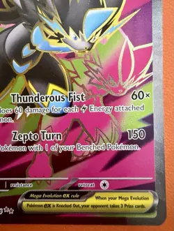 🔥 Pokemon TCG Pitch Black Mega Zeraora EX Full Art Ultra Rare EN NM 98/84 🔥 - Image 5