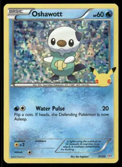 Pokemon Oshawott McDonald's 25th Anniversary Promos 021/025 P NM/M Ken Sugimori - Image 1