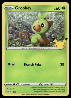 Pokemon Grookey McDonald's 25th Anniversary Promos 008/025 P MP kirisAki - Image 1