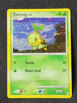 NM Turtwig Cosmos-Holo Double Swirl #103 Diamond and Pearl Pokemon TCG - Image 1