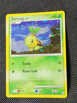 NM Turtwig Cosmos-Holo Double Swirl #103 Diamond and Pearl Pokemon TCG - Image 3
