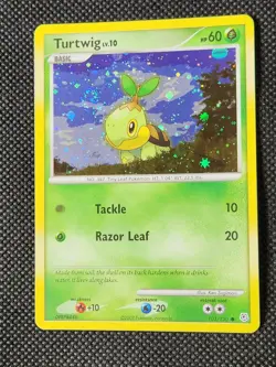 Played (LP) Turtwig Cosmos-Holo Swirl B #103 Diamond and Pearl Pokemon TCG - Image 3