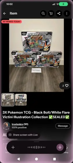 Pokemon Black Bolt White Flare Victini Illustration Collection Case Sealed - Image 1