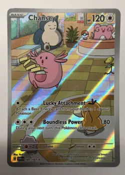Chansey 187/167 Illustration Rare Twilight Masquerade Pokemon Holo Near Mint - Image 1