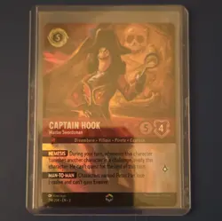 Disney Lorcana TCG Captain Hook - Master Swordsman Enchanted Foil 214/204 EN - Image 1