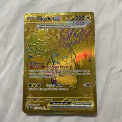 Pokemon Pikachu TCG Prismatic Evolutions Hyper Rare Gold Holo Card 179/131 SV - Image 1