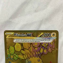 Pokemon Pikachu TCG Prismatic Evolutions Hyper Rare Gold Holo Card 179/131 SV - Image 3