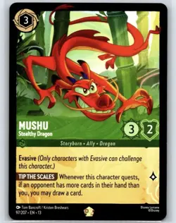 #97 Mushu - Stealthy Dragon - Legendary 2026 Disney Lorcana Attack of the Vine - Image 1