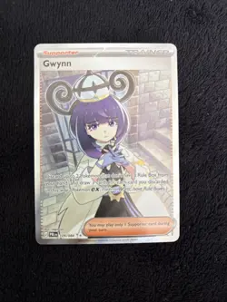 Pokemon TCG Gwynn 109/084 Pitch Black Full Art Double Rare Trainer Card - Image 1
