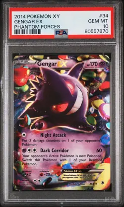 Pokemon PSA 10 Gengar EX 34/119 XY Phantom Forces Ultra Rare Holo Eng 2014 - Image 2