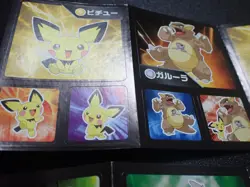 Pokemon Card Coris Promo Non Holo Sticker x4 Pikachu Pichu Scyther etc #6179 - Image 2