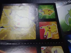 Pokemon Card Coris Promo Non Holo Sticker x4 Pikachu Pichu Scyther etc #6179 - Image 3