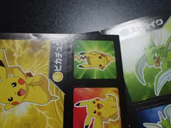 Pokemon Card Coris Promo Non Holo Sticker x4 Pikachu Pichu Scyther etc #6179 - Image 4