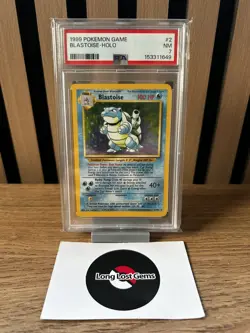 PSA 7 Blastoise 2/102 Base Set Pokemon Card MINT - Image 1