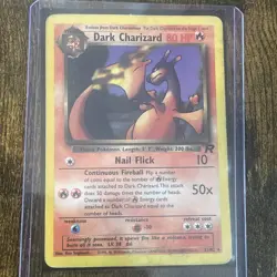 Pokemon Dark Charizard TCG Non-Holo Rare Card 21/82 Team Rocket - Image 1