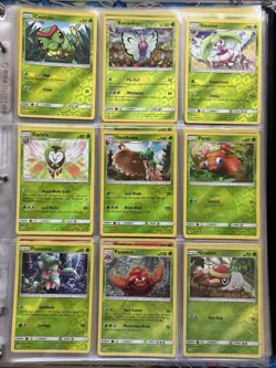 Near Complete Sun & Moon Holo & Reverse Holo Pokemon Card Lot With Mew Binder - Image 1
