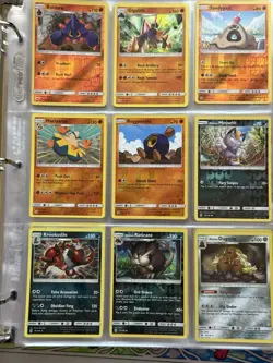 Near Complete Sun & Moon Holo & Reverse Holo Pokemon Card Lot With Mew Binder - Image 5