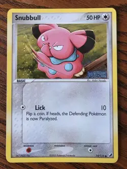 Snubbull Reverse Holo STAMP - Pokemon TCG Card 2005 EX Unseen Forces 74/115 - NM - Image 1
