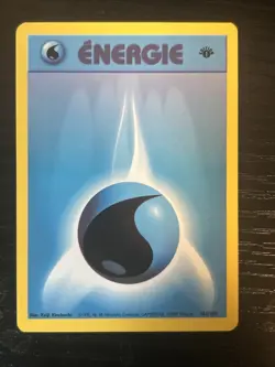 Pokemon Card - Water Energy Base Set 102/102 Common French 1st Edition - Image 1