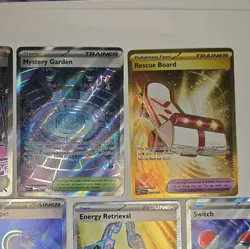 Pokemon TCG Foil/Holo Trainer 7-Card Lot English - Image 3