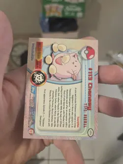 Pokemon #113 Chansey Card Topps TV Animation - Image 2