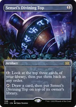 MTG [2X2-398 Foil NM] Sensei's Divining Top (Borderless) - Image 1