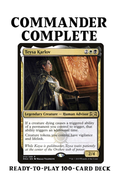 Teysa Karlov CREATURE SACRIFICE TOKENS ORZHOV MTG Custom Commander Deck - Image 1