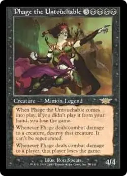 Magic MTG - Phage l'Intouchable - Legions - EXC - FR - Image 1