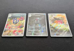 Pokemon TCG: Paldean Fates Illustration Rare set -Pawmi & Palafin & Wugtrio - Image 2