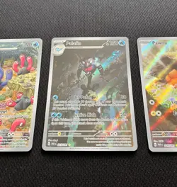Pokemon TCG: Paldean Fates Illustration Rare set -Pawmi & Palafin & Wugtrio - Image 4