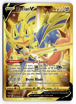 Zacian V 211/202 Secret Rare Sword & Shield Pokemon Holo Near Mint - Image 1