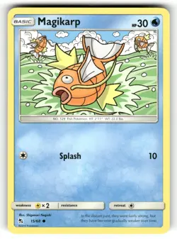 Magikarp NM 15/68 Hidden Fates Pokemon Common Regular - Image 1