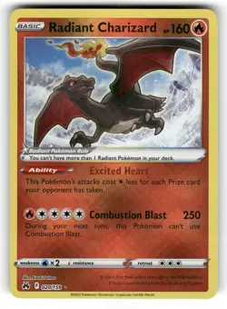 Radiant Charizard NM 020/159 Holo Crown Zenith Pokemon Radiant Rare - Image 1