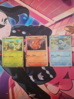 Pokemon 151 Cosmo Foil Promo Set Squirtle Charmander Bulbasaur 46 47 48 - Image 1