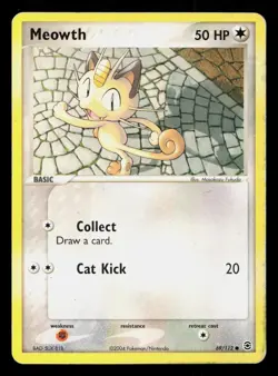 MEOWTH 69/112 COMMON FIRERED & LEAFGREEN POKEMON DMG - Image 1
