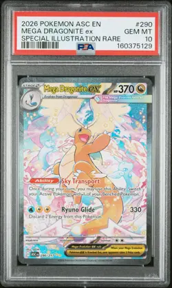 2026 POKEMON ASC EN-ASCENDED HEROES #290 MEGA DRAGONITE EX PSA 10 - Image 1