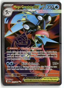 Mega Greninja ex 100/086 Ultra Rare Chaos Rising Pokemon Holo Near Mint - Image 1