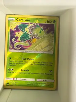 Carnivine 6/73 Uncommon Shining Legends Pokemon Reverse Holo Near Mint - Image 1