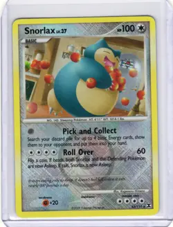 Near Mint Snorlax 33/111 Rising Rivals Rare Pokemon TCG 2009 - Image 1